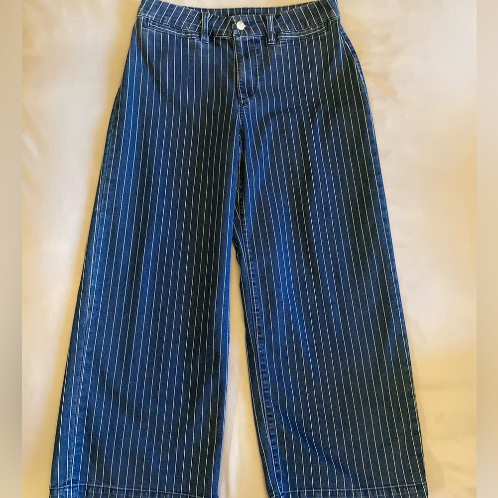 Joe’s Jeans High Rise Wide Leg Pinstripe Jeans